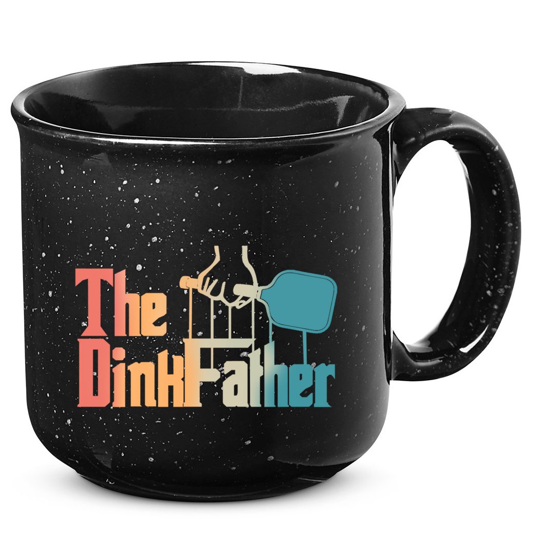 The Dinkfather Pickleball Dad Funny Pickleball FatherS Day Great Gift 15oz Campfire Ceramic Mug