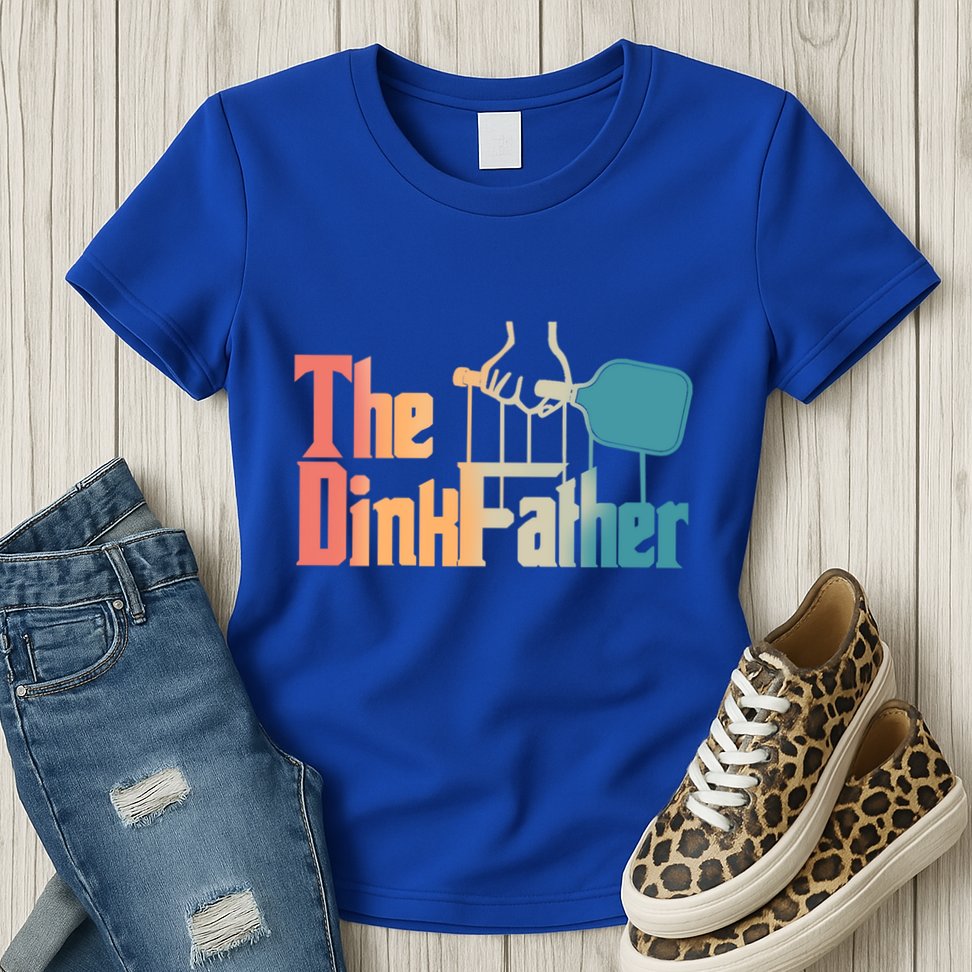 The Dinkfather Pickleball Dad Funny Pickleball FatherS Day Great Gift Womens T-Shirt