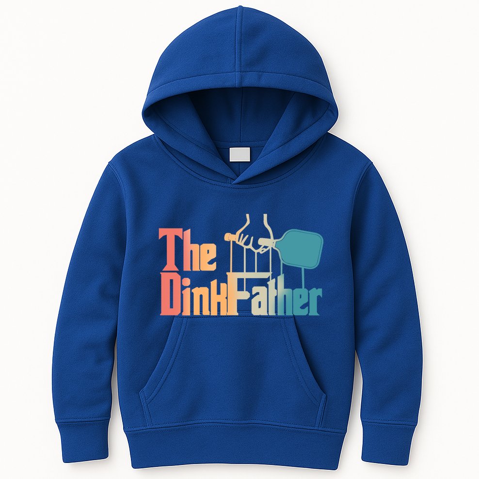The Dinkfather Pickleball Dad Funny Pickleball FatherS Day Great Gift Kids Hoodie