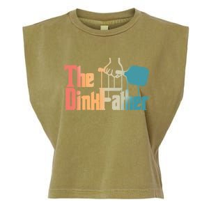 The Dinkfather Pickleball Dad Funny Pickleball FatherS Day Great Gift Garment-Dyed Women's Muscle Tee