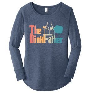 The Dinkfather Pickleball Dad Funny Pickleball FatherS Day Great Gift Women's Perfect Tri Tunic Long Sleeve Shirt