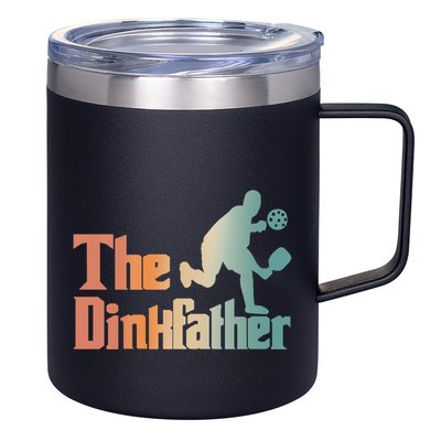 The Dinkfather Pickleball Dad Funny Pickleball FatherS Day Cool Gift 12oz Stainless Steel Coffee Mug