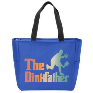 The Dinkfather Pickleball Dad Funny Pickleball FatherS Day Cool Gift Zip Tote Bag