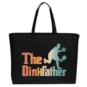 The Dinkfather Pickleball Dad Funny Pickleball FatherS Day Cool Gift Cotton Canvas Jumbo Tote