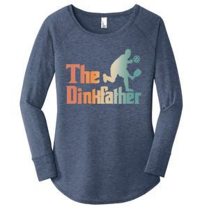 The Dinkfather Pickleball Dad Funny Pickleball FatherS Day Cool Gift Women's Perfect Tri Tunic Long Sleeve Shirt