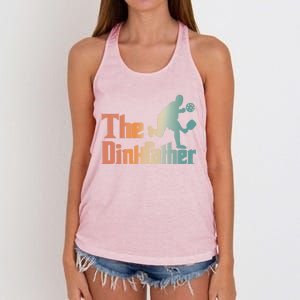 The Dinkfather Pickleball Dad Funny Pickleball FatherS Day Cool Gift Women's Knotted Racerback Tank