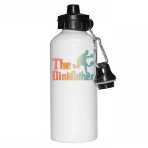 The Dinkfather Pickleball Dad Funny Pickleball FatherS Day Cool Gift Aluminum Water Bottle