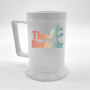 The Dinkfather Pickleball Dad Funny Pickleball FatherS Day Cool Gift Beer Stein