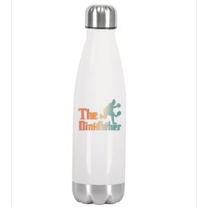 The Dinkfather Pickleball Dad Funny Pickleball FatherS Day Cool Gift Stainless Steel Insulated Water Bottle