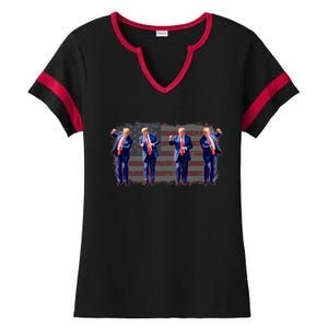 Trump Dance Pro Trump 2024 Trump President Maga 45 47 Ladies Halftime Notch Neck Tee