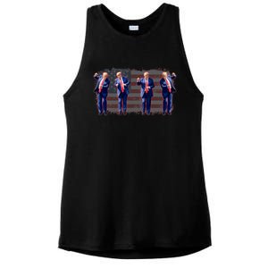 Trump Dance Pro Trump 2024 Trump President Maga 45 47 Ladies PosiCharge Tri-Blend Wicking Tank