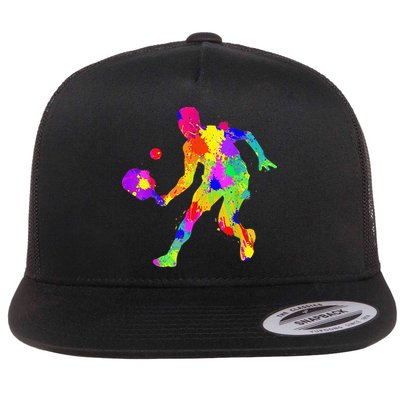 Tie Dye Pickleball Funny Dad Pickleball Flatbill Hat