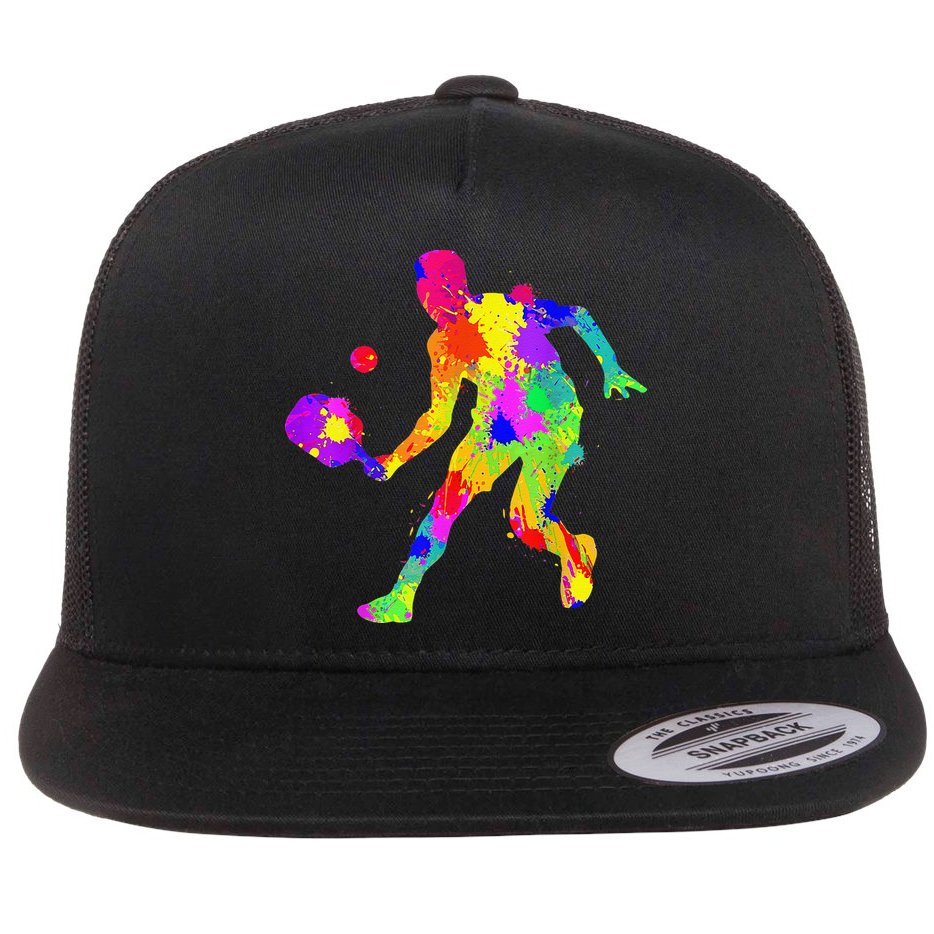 Tie Dye Pickleball Funny Dad Pickleball Flat Bill Trucker Hat