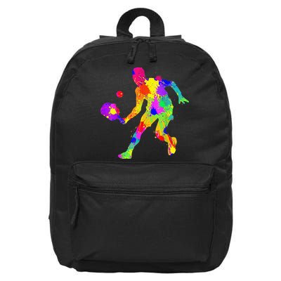 Tie Dye Pickleball Funny Dad Pickleball 16 in Basic Backpack