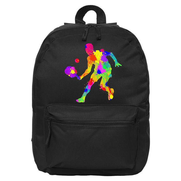 Tie Dye Pickleball Funny Dad Pickleball 16 in Basic Backpack