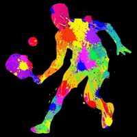 Tie Dye Pickleball Funny Dad Pickleball 16 in Basic Backpack