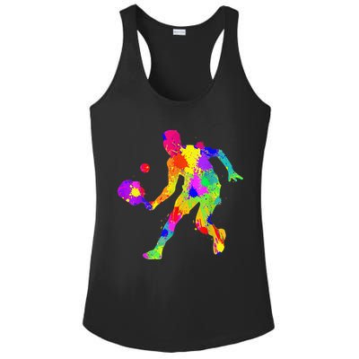 Tie Dye Pickleball Funny Dad Pickleball Ladies PosiCharge Competitor Racerback Tank