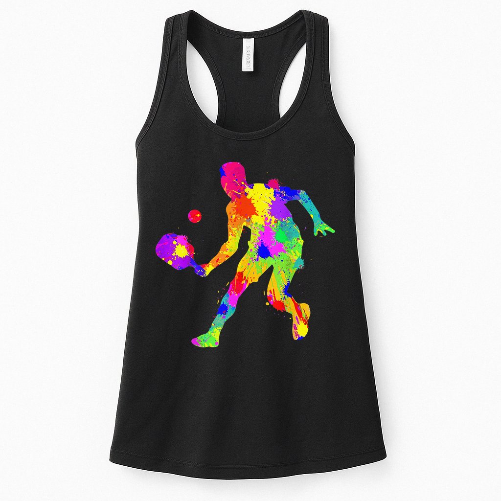 Tie Dye Pickleball Funny Dad Pickleball Womens Tank Top
