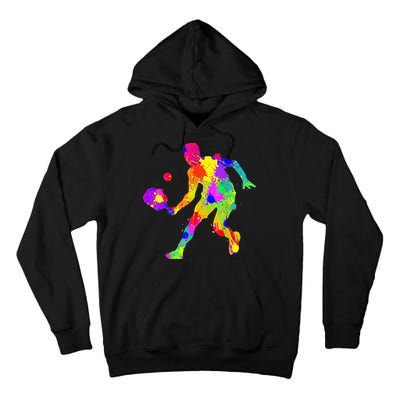 Tie Dye Pickleball Funny Dad Pickleball Tall Hoodie