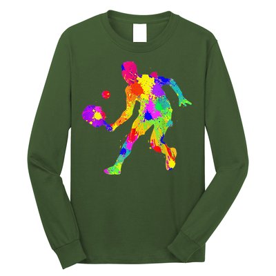 Tie Dye Pickleball Funny Dad Pickleball Long Sleeve Shirt