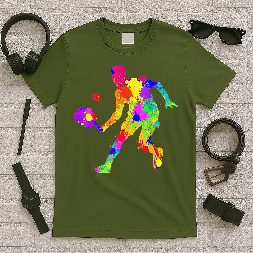 Tie Dye Pickleball Funny Dad Pickleball T-Shirt