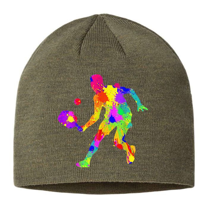 Tie Dye Pickleball Funny Dad Pickleball Sustainable Beanie