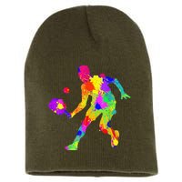 Tie Dye Pickleball Funny Dad Pickleball Short Acrylic Beanie