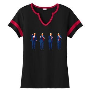 Trump Dance Pro Trump 2024 Trump President Maga Ladies Halftime Notch Neck Tee