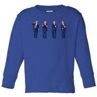 Trump Dance Pro Trump 2024 Trump President Maga Toddler Long Sleeve Shirt