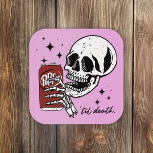 Till Death Pepper Skeleton Halloween Skeleton Drink Pepper Coaster