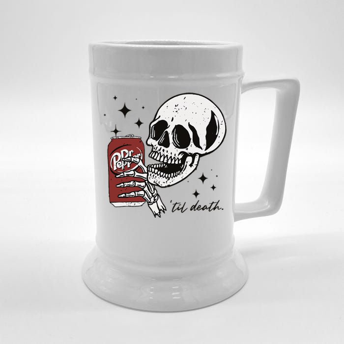 Till Death Pepper Skeleton Halloween Skeleton Drink Pepper Beer Stein