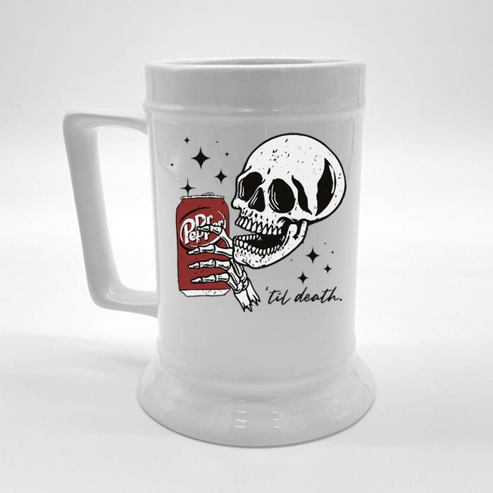 Till Death Pepper Skeleton Halloween Skeleton Drink Pepper Beer Stein