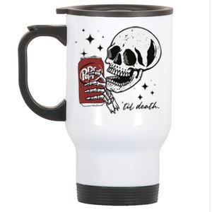 Till Death Pepper Skeleton Halloween Skeleton Drink Pepper Stainless Steel Travel Mug