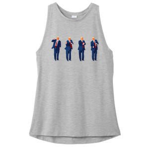 Trump Dance Pro Trump 2024 Trump President Maga Ladies PosiCharge Tri-Blend Wicking Tank