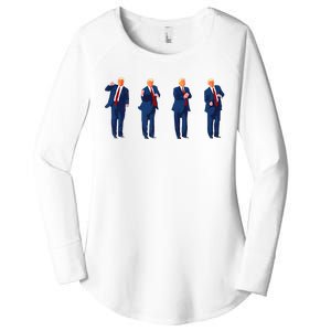 Trump Dance Pro Trump 2024 Trump President Maga Women's Perfect Tri Tunic Long Sleeve Shirt