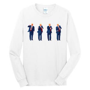 Trump Dance Pro Trump 2024 Trump President Maga Tall Long Sleeve T-Shirt