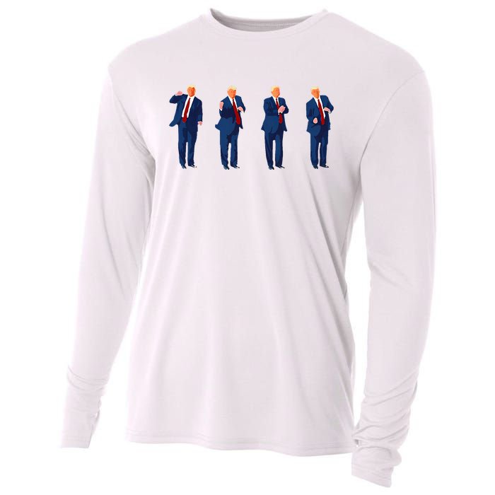 Trump Dance Pro Trump 2024 Trump President Maga Cooling Performance Long Sleeve Crew