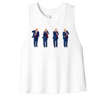 Trump Dance Pro Trump 2024 Trump President Maga Women's Racerback Cropped Tank