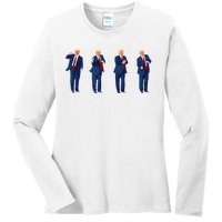 Trump Dance Pro Trump 2024 Trump President Maga Ladies Long Sleeve Shirt