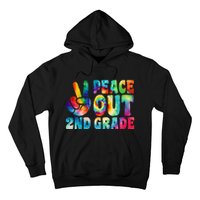 tie dye peace out second grade cute last day of 2nd grade Hoodie