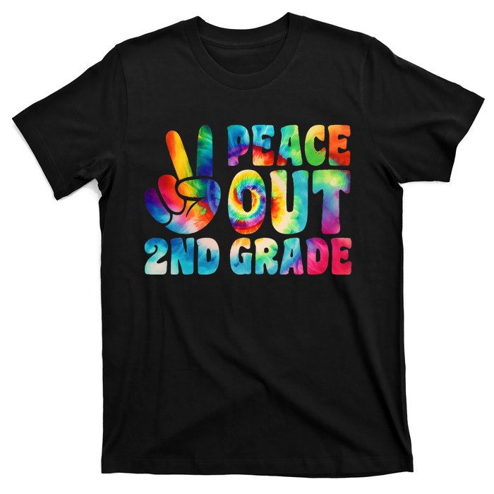 tie dye peace out second grade cute last day of 2nd grade T-Shirt