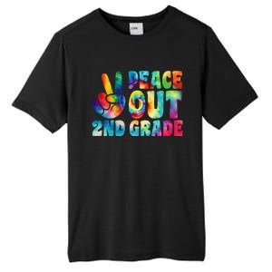 tie dye peace out second grade cute last day of 2nd grade Tall Fusion ChromaSoft Performance T-Shirt