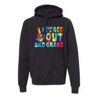 tie dye peace out second grade cute last day of 2nd grade Premium Hoodie