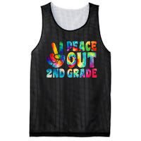 tie dye peace out second grade cute last day of 2nd grade Mesh Reversible Basketball Jersey Tank