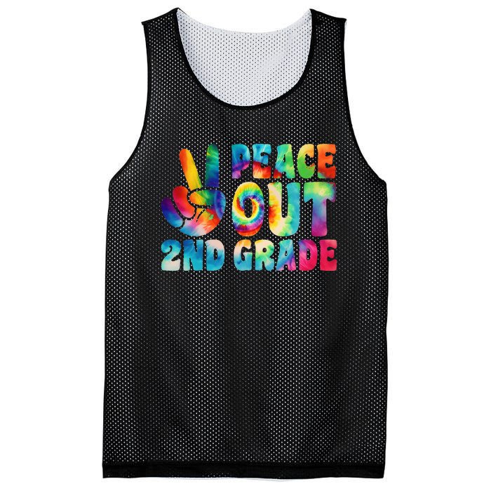 tie dye peace out second grade cute last day of 2nd grade Mesh Reversible Basketball Jersey Tank