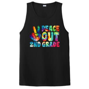 tie dye peace out second grade cute last day of 2nd grade PosiCharge Competitor Tank