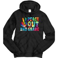 tie dye peace out second grade cute last day of 2nd grade Tie Dye Hoodie