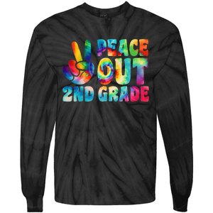 tie dye peace out second grade cute last day of 2nd grade Tie-Dye Long Sleeve Shirt