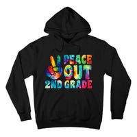 tie dye peace out second grade cute last day of 2nd grade Tall Hoodie