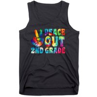 tie dye peace out second grade cute last day of 2nd grade Tank Top